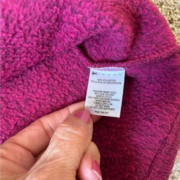 KOPPEN Fleece Pullover with Sherpa lined Hoodie Pink Size Small - Picture 4 of 7